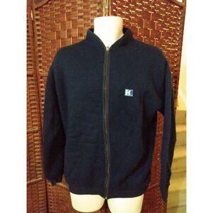 Vintage 70s Helly Hansen Fleece Jacket Full Zip Men's Large Navy Blue